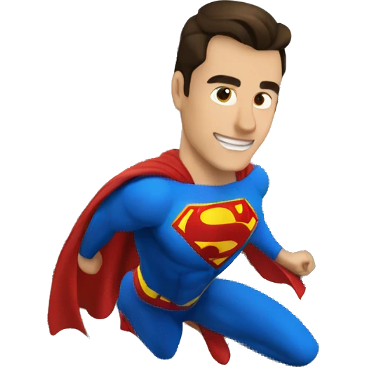 Superman en train de voler emoji