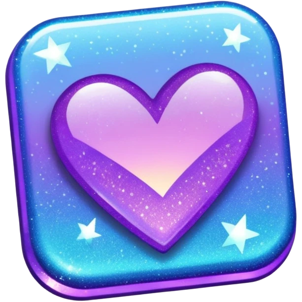 glitter purple and cian checkmark emoji
