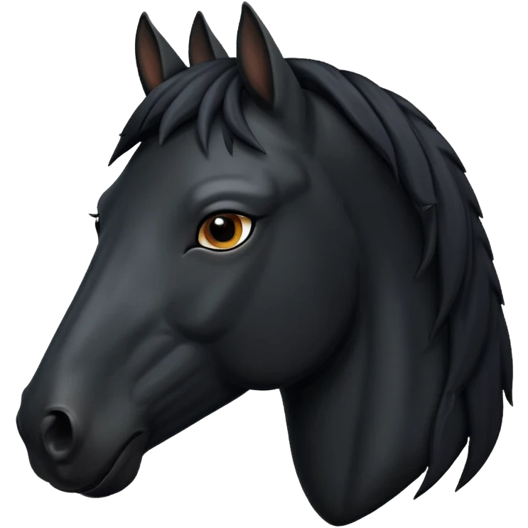 Black horse face emoji