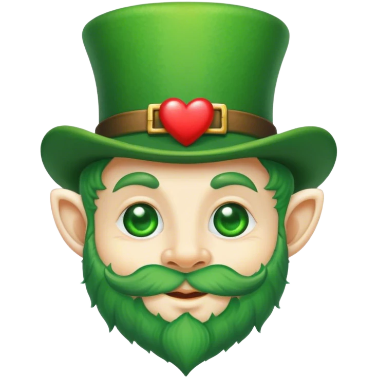 crea un leprechaun con gli occhi a cuore  emoji