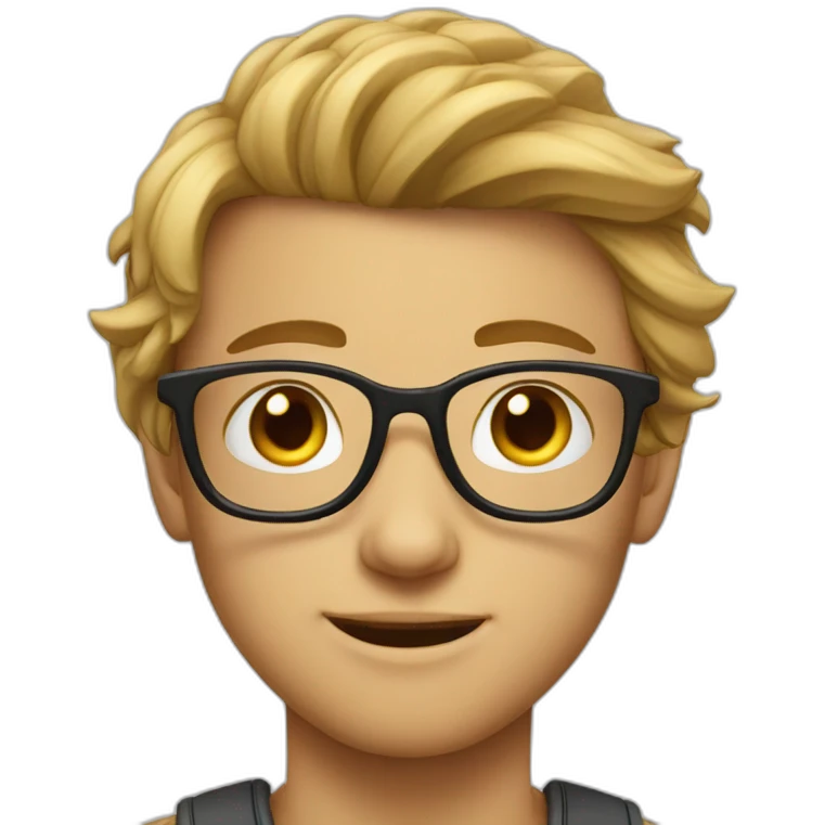 nerd face teenager emoji