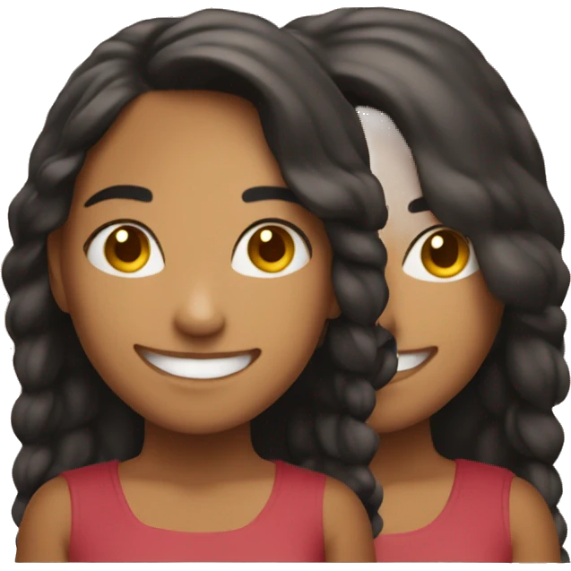 Latin girl with a big smile emoji