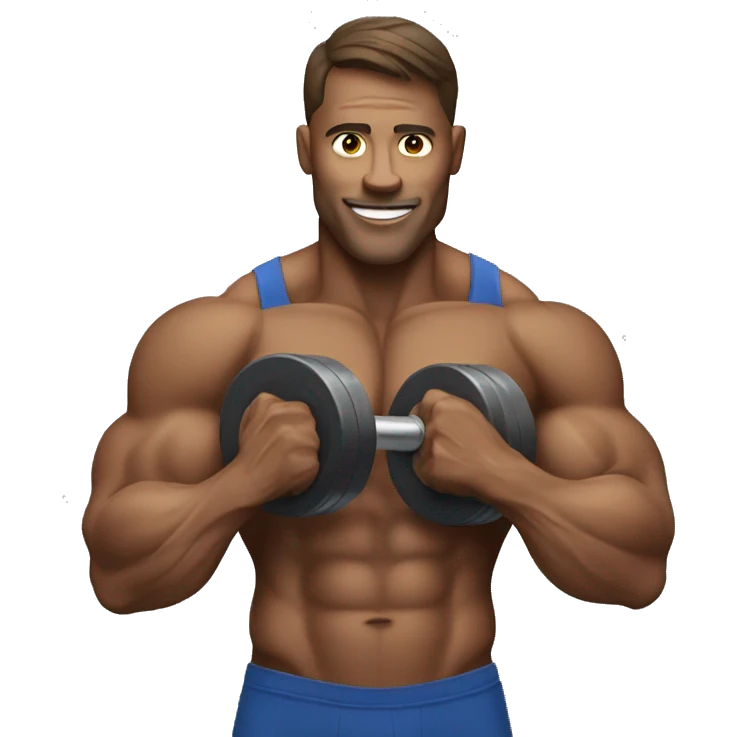 Bodybuilder with dumbbell emoji