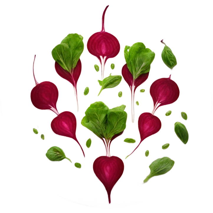 carpaccio from beets on a white plate emoji