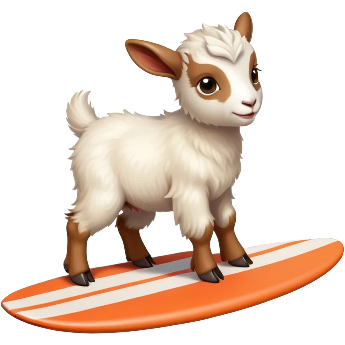 Baby goat surfing  emoji
