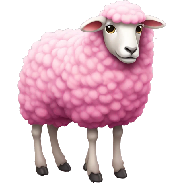 Pink full body sheep x 4 legs  emoji