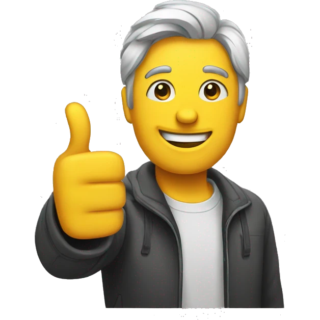Someone with thumbs up emoji