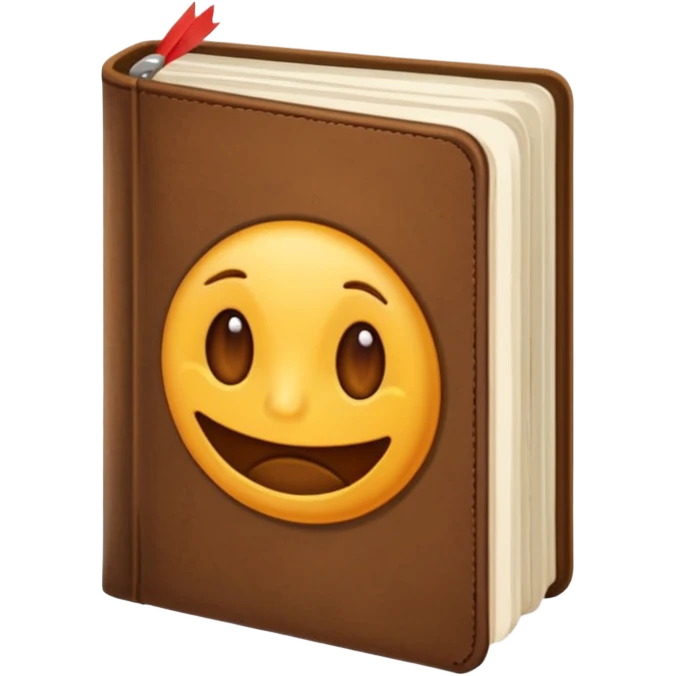 Lectura libro abierto marron sin fondo y sin tantas paginas, como uno de los primeros emoji