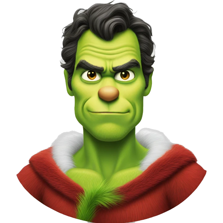 henry cavill as grinch emoji