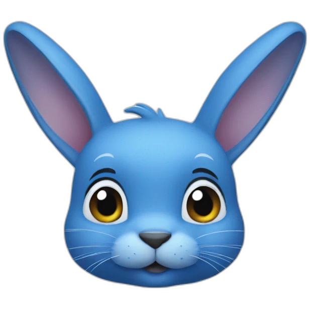 blue rabbit emoji