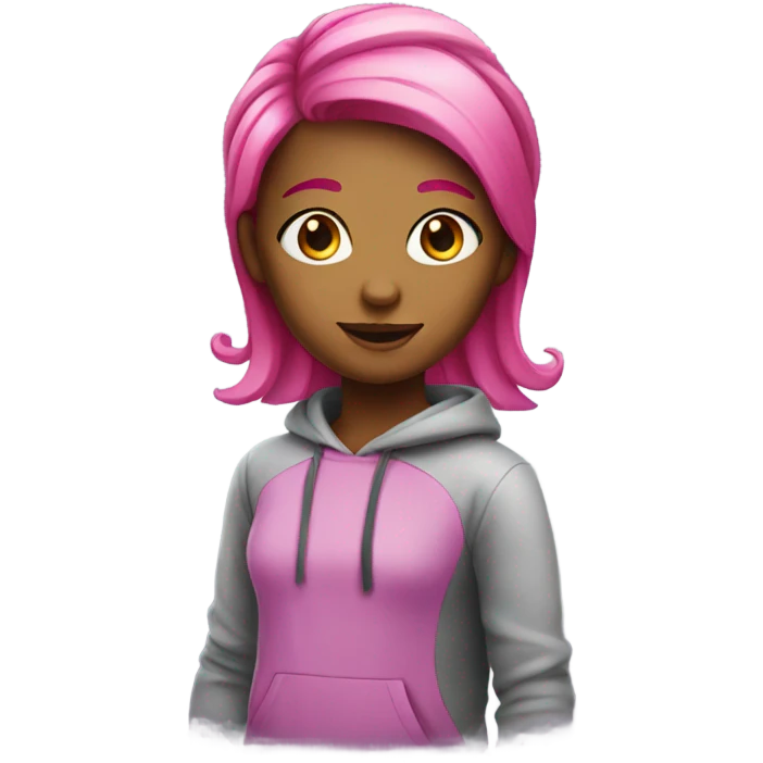 pink haired girl emoji