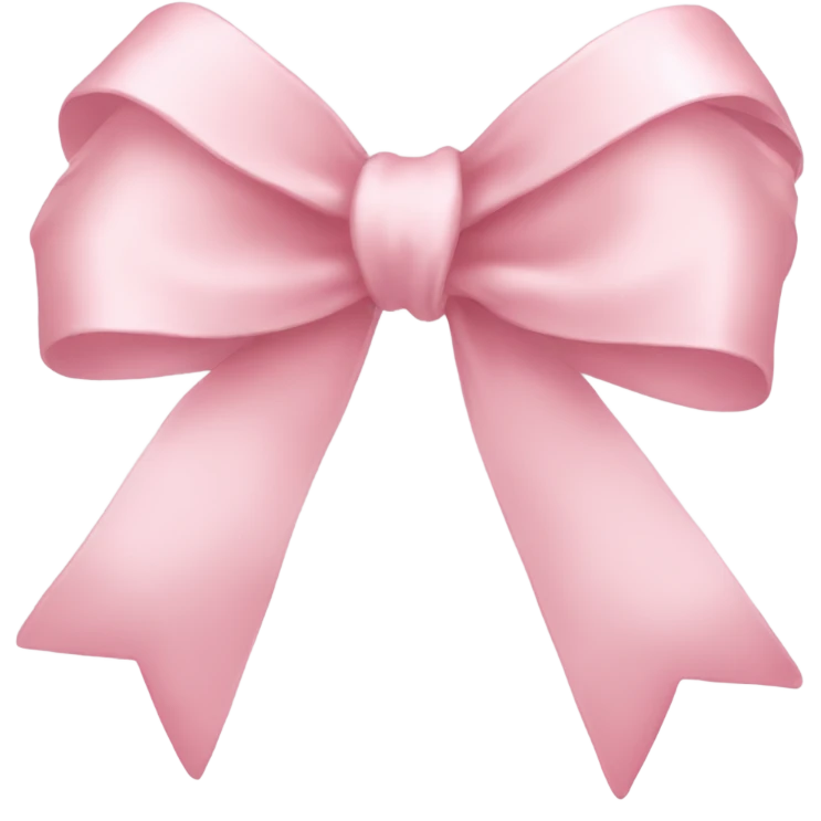 light pink ribbon bowh emoji