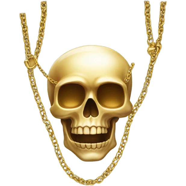 Skull with gold chain emoji