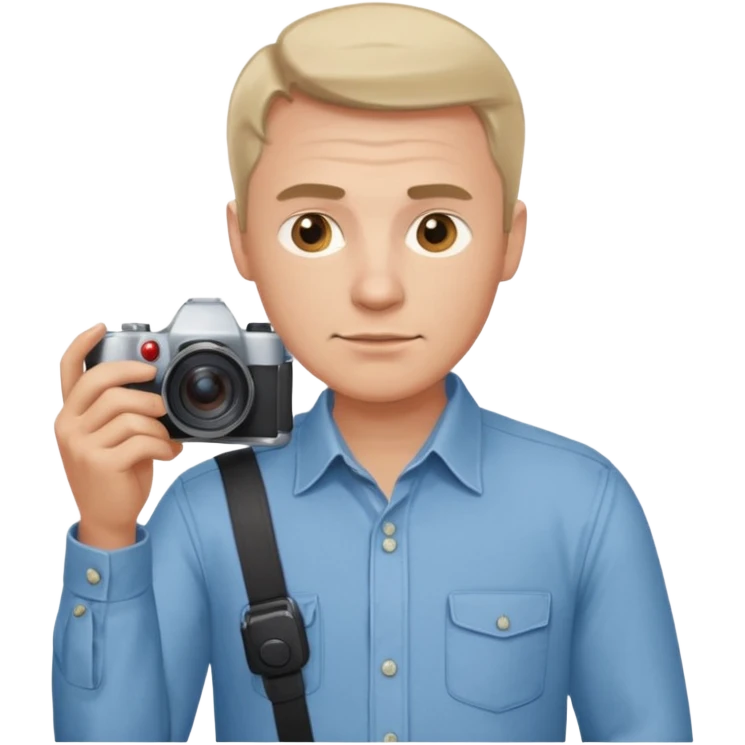 russian man journalist with camera emoji