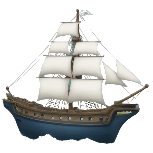 Ship on the sea emoji