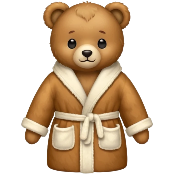 Teddy bear with a dressing gown emoji