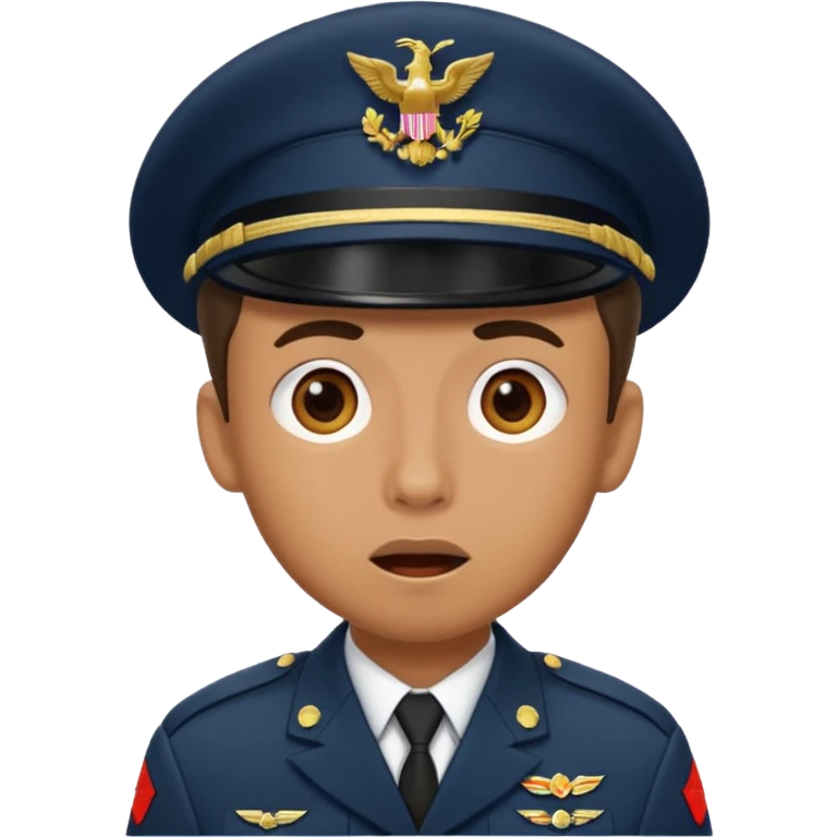 Şaşkın asker emoji