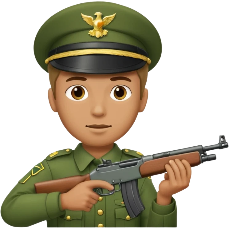 army man firing emoji