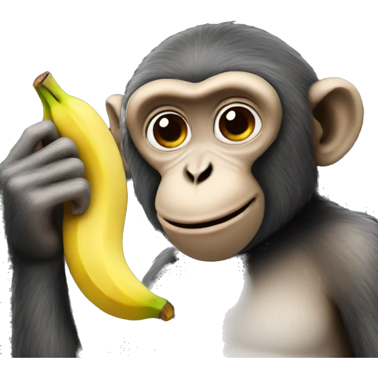 Monkey with a banana emoji