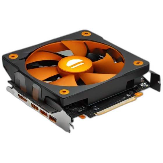 gpu with dark orange color  emoji