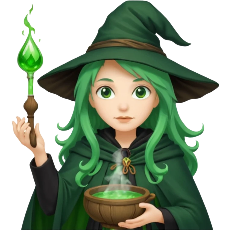 green witch cooking potion emoji