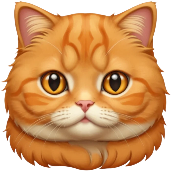 Cute Orange Scottish fold emoji