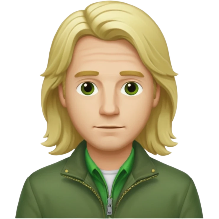 james sunderland silent hill 2 a man with blonde long  hair and green jacket emoji
