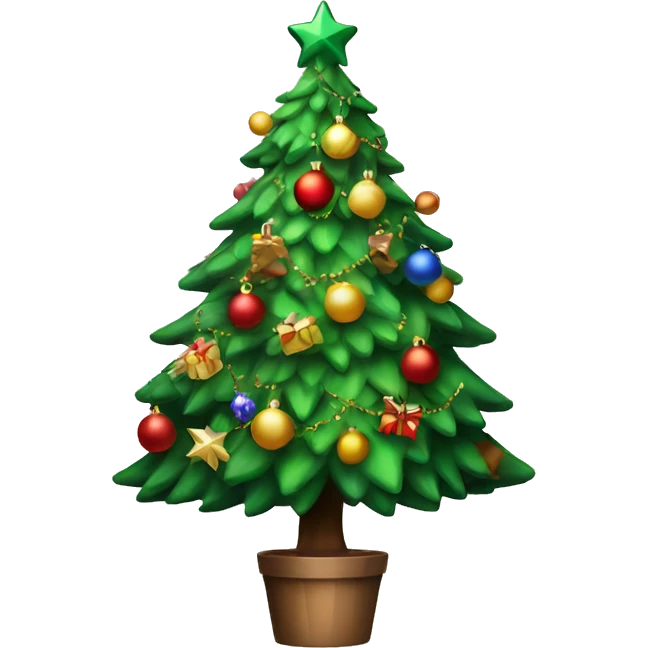 a christmas tree with lots of decor but keep it minimalist  emoji