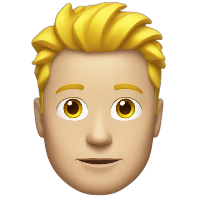 elon musk with yellow hair emoji