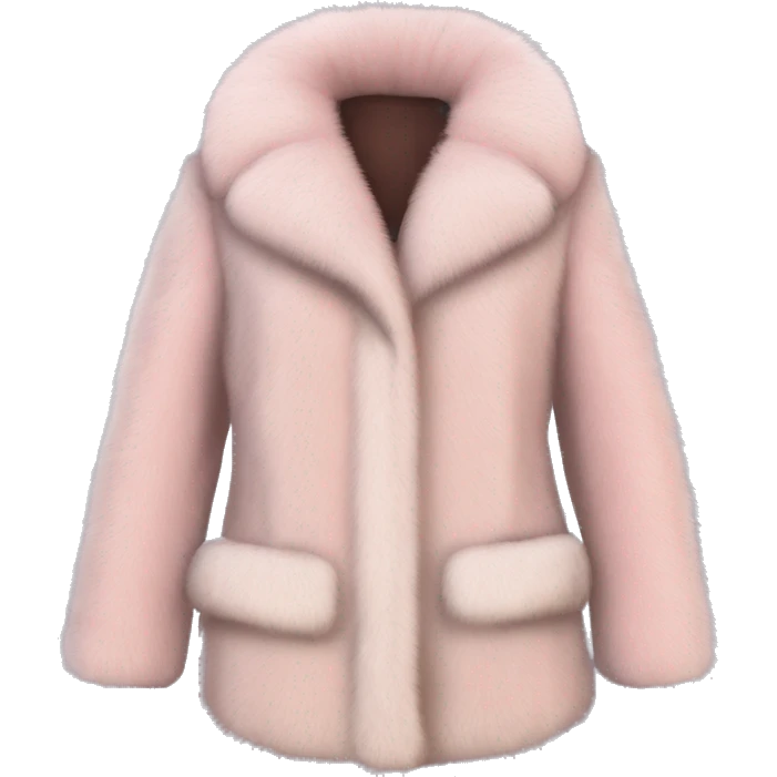 women’s light pink vintage fur coat emoji