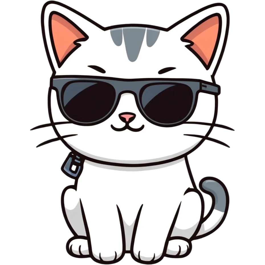 Cat with sunglasses emoji