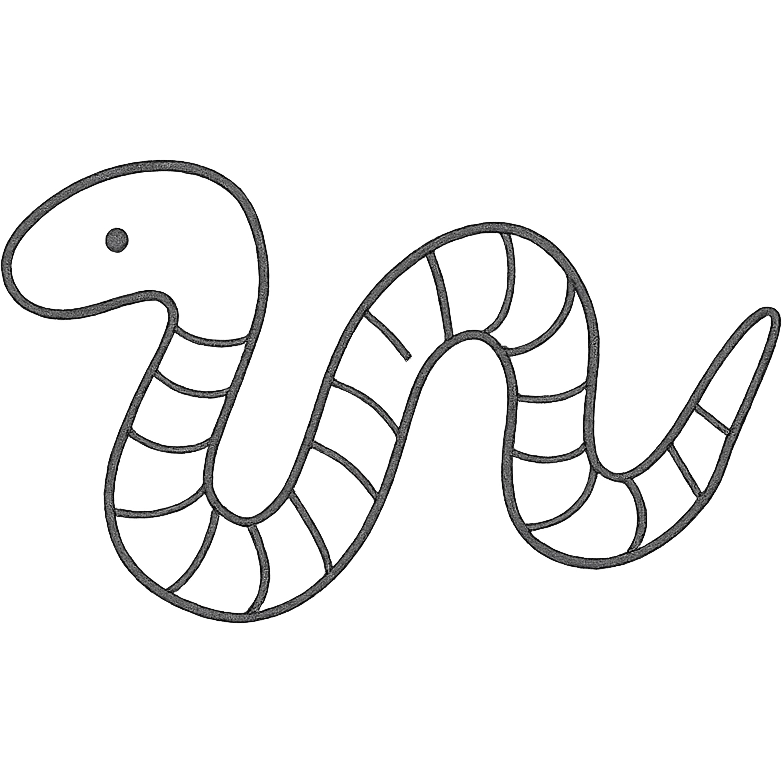 simple worm emoji