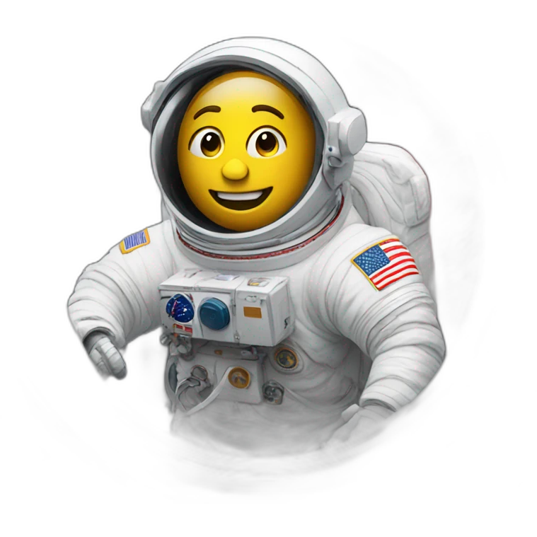 traveling the globe in space suite emoji