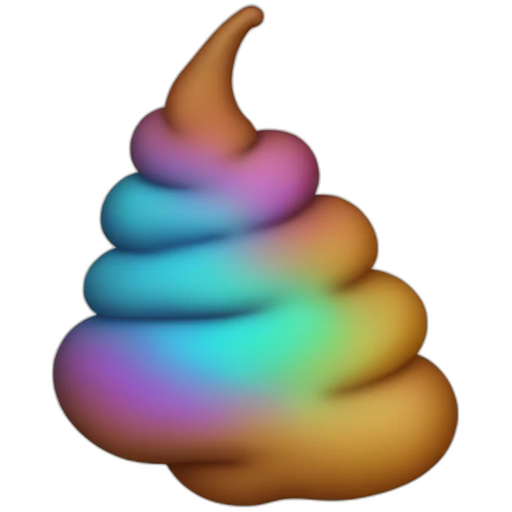 colourful-poop emoji