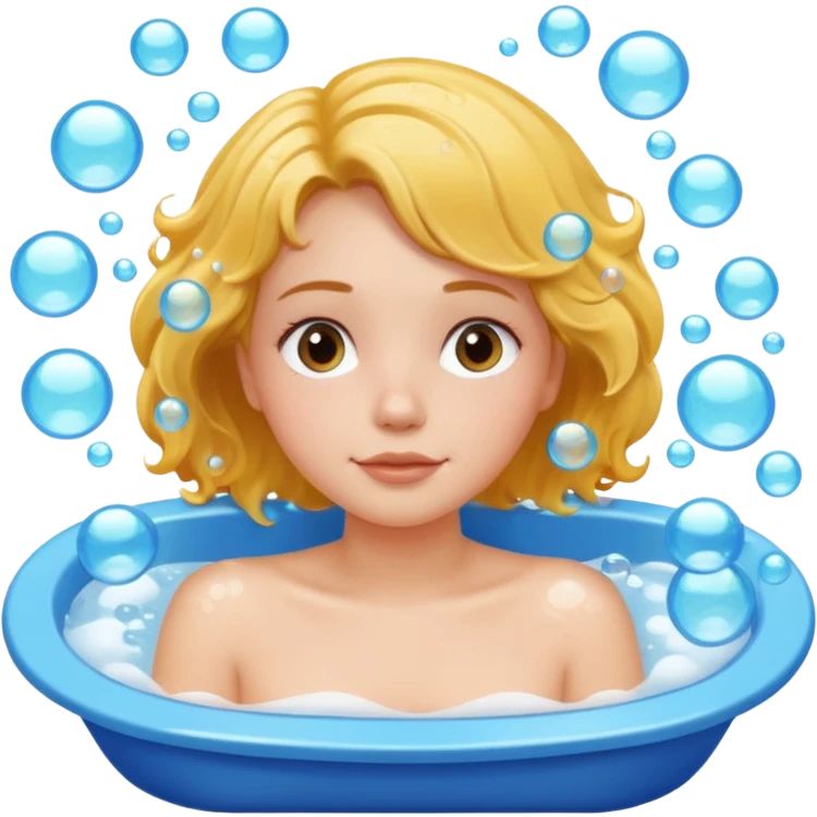 bathtub with a girl relaxing in it emoji