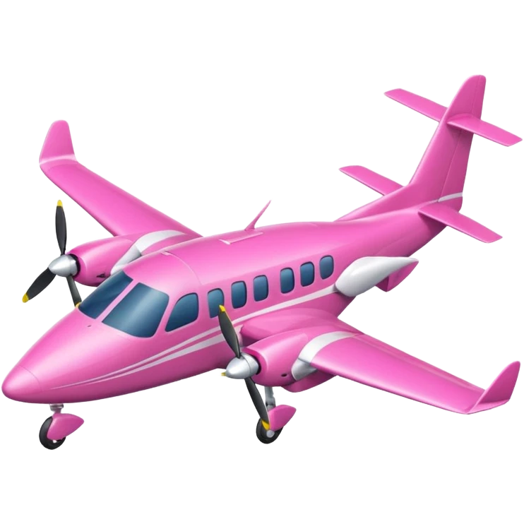 simple tiny pink turboprop aircraft emoji