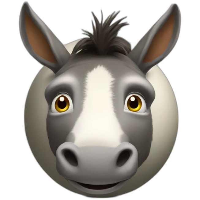 donkey from shrek as a sphere emoji