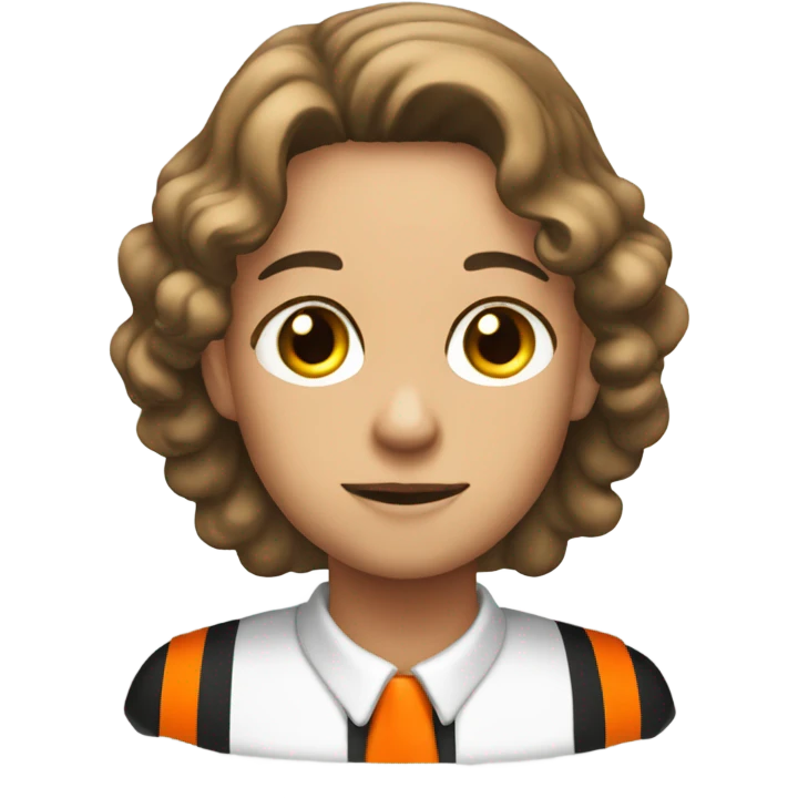 Marple in orange and black emoji