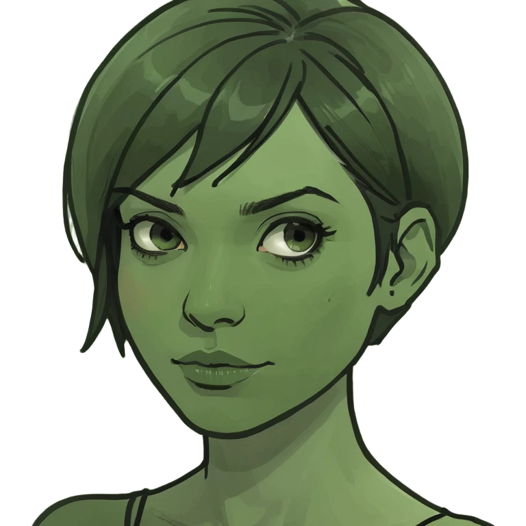Short dark hair woman emoji