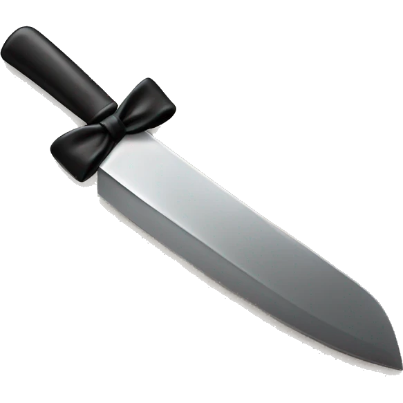 knife with black bow on it  emoji