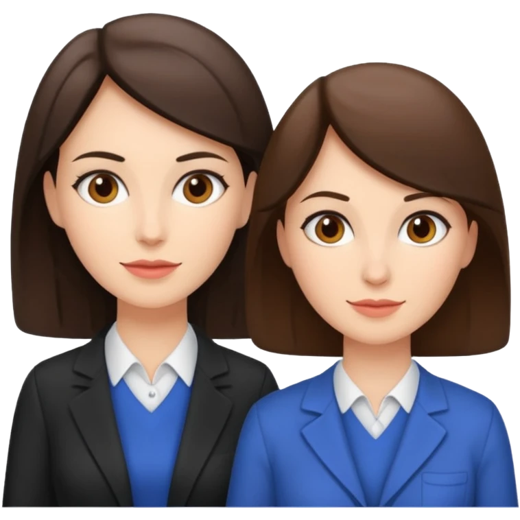2 brunette teachers  emoji