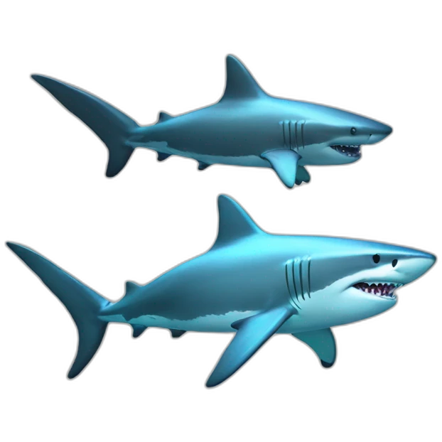 shark with laser emoji