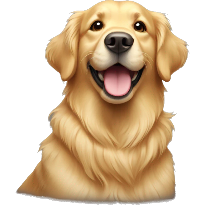 Happy golden retriever  emoji
