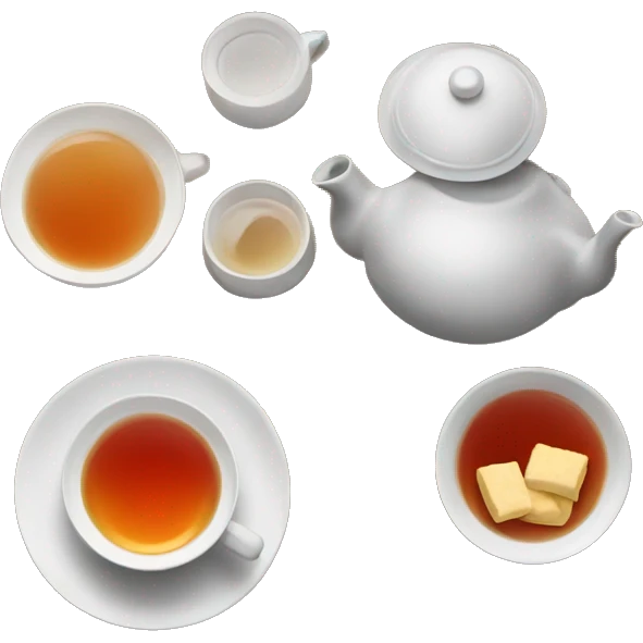 chinese tray with tea emoji