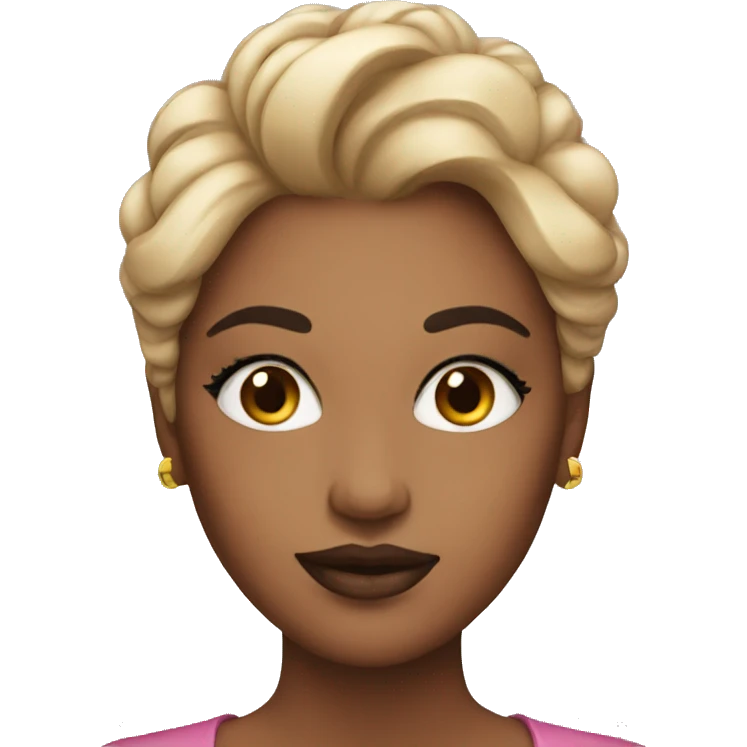woman with make up emoji