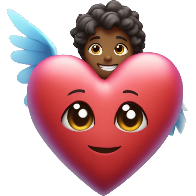 Heart flying with magic  emoji