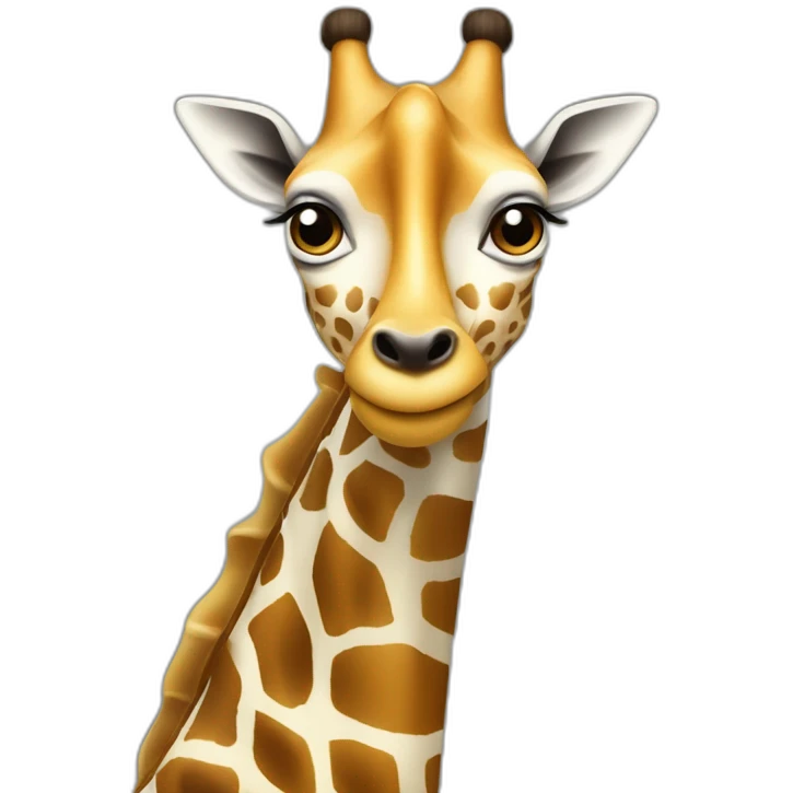 Girafe qui a la tête de squeezie qui joue du ping pont emoji
