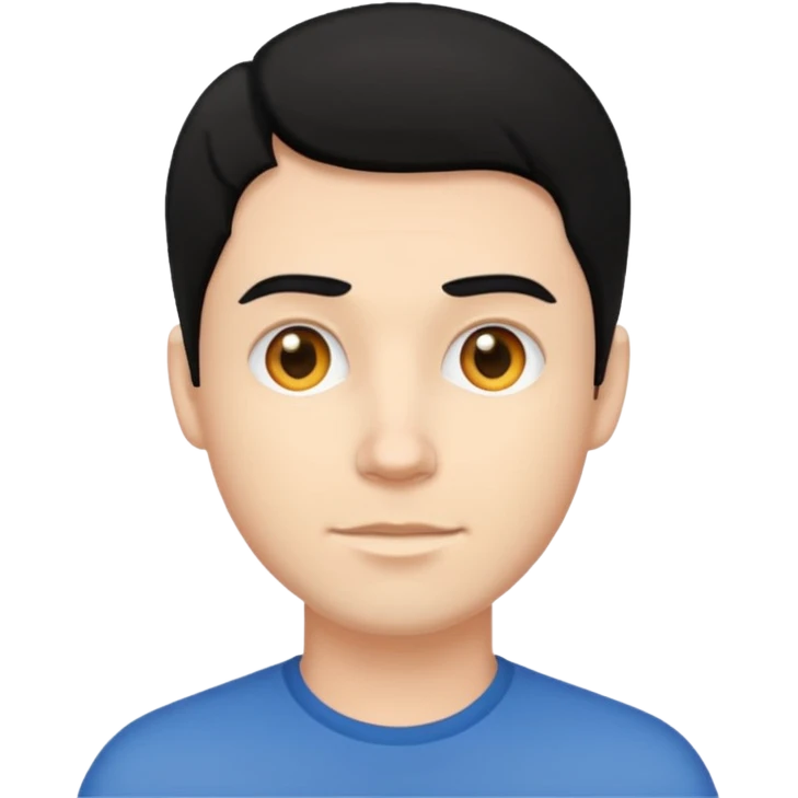 hazme un senor blanco  con pelo negro emoji