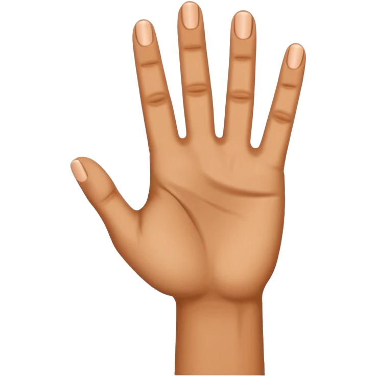 Mano mostrando 4 dedos emoji