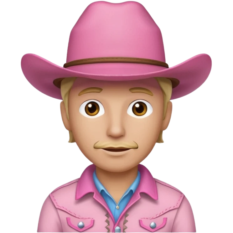 Cowboy wearing a pink cowboy hat  emoji